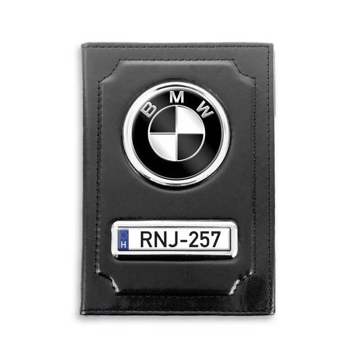 Irattartó természetes bőrből BMW Silver