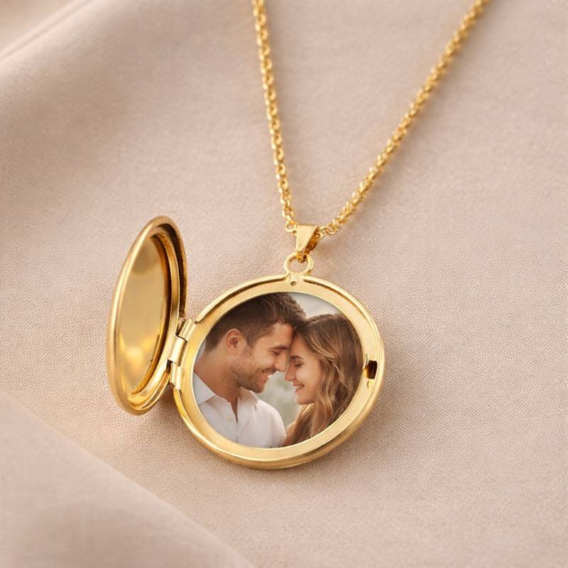 Medálos nyaklánc fényképpel