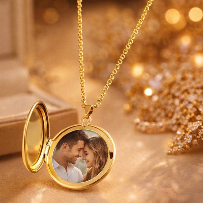 Medálos nyaklánc fényképpel