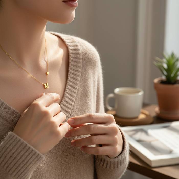 Személyre szabott nyaklánc a saját kezdőbetűddel