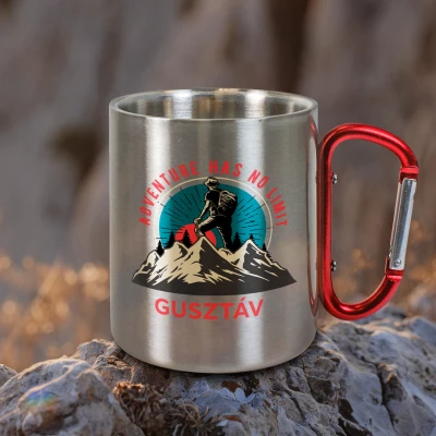Személyre szabott rozsdamentes acél bögre 200ml - Adventure