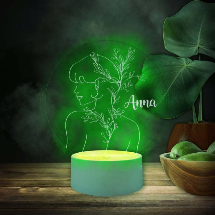 Személyre szabott LED lámpa absztrakt mintával