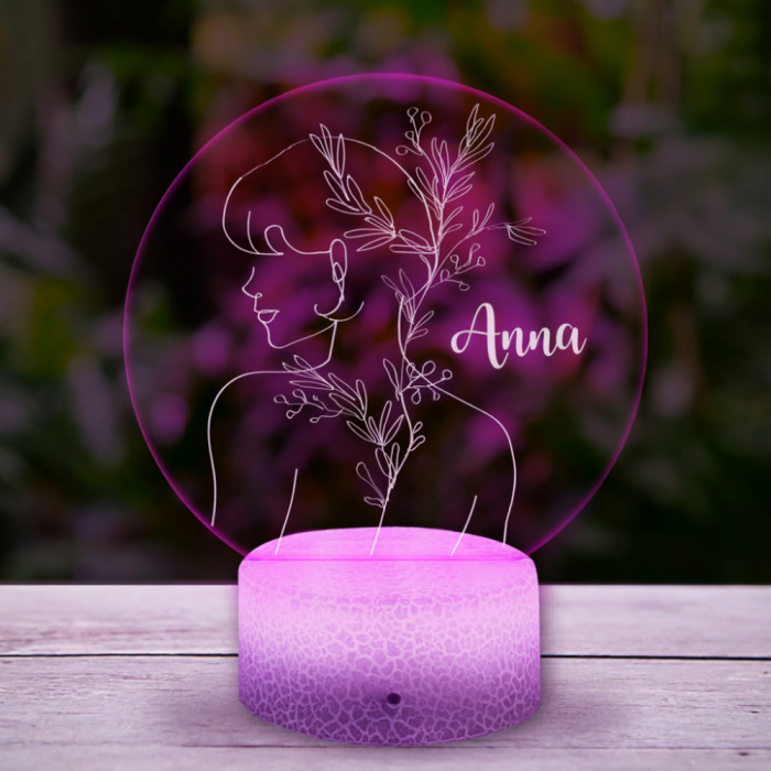 Személyre szabott LED lámpa absztrakt mintával