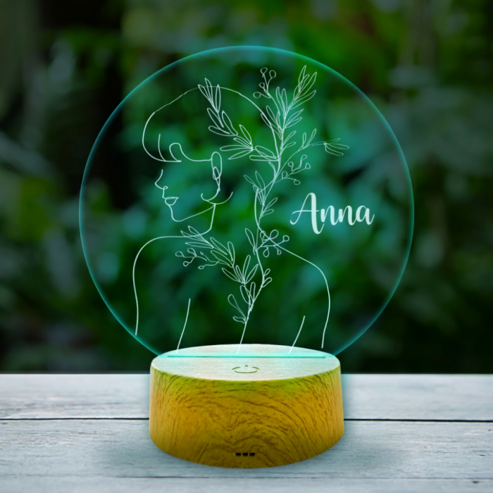 Személyre szabott LED lámpa absztrakt mintával