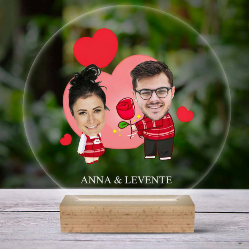 Személyre szabott 3D LED lámpa vicces mintával