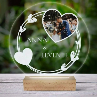 Személyre szabott 3D LED lámpa egy pár számára