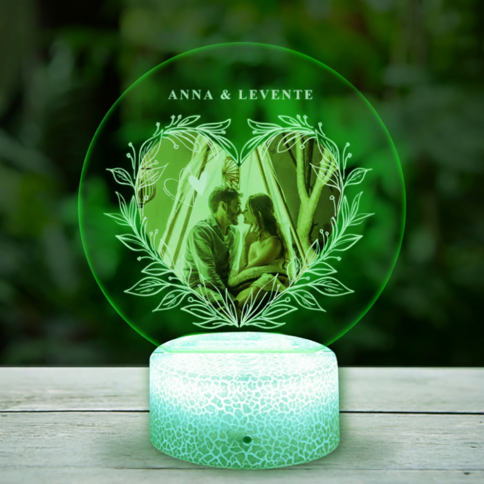 Személyre szabott 3D LED lámpa Neki és Neki