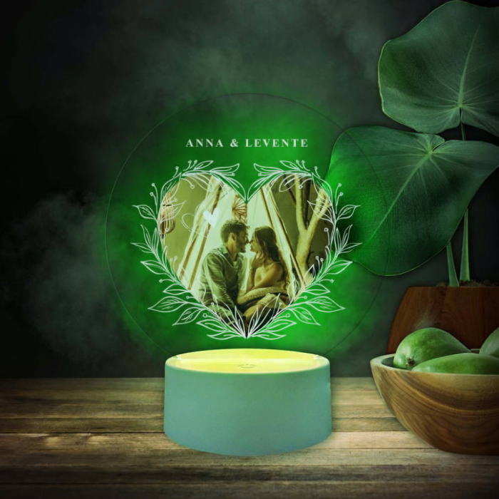 Személyre szabott 3D LED lámpa Neki és Neki