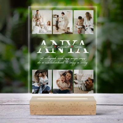 Személyre szabott 3D LED lámpa - Kollázs