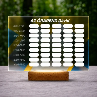 Személyre szabható 3D LED lámpa – geometrikus dizájnú órarend