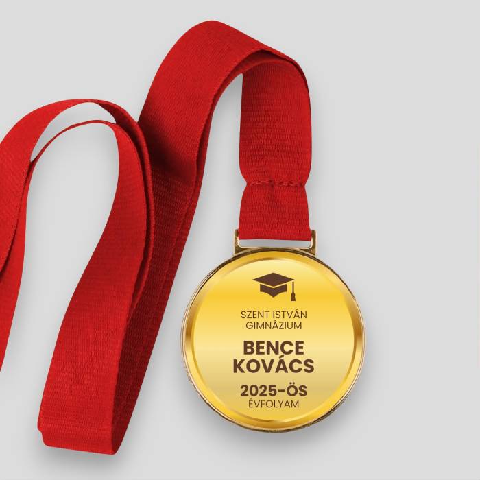 Személyre szabott érem - Színes diplomás