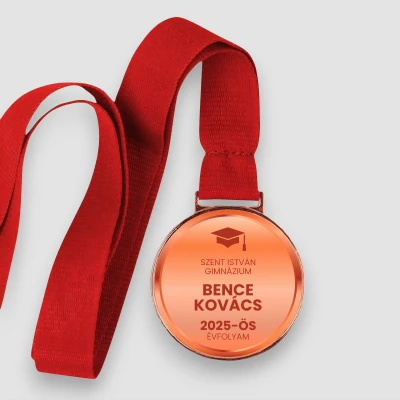 Személyre szabott érem - Színes diplomás