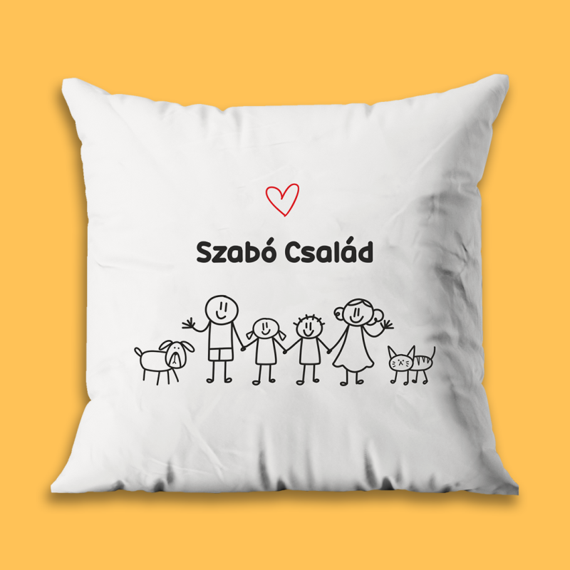 Személyre szabott párna - Család