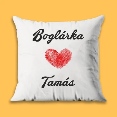 Személyre szabott párna - Szívlenyomat