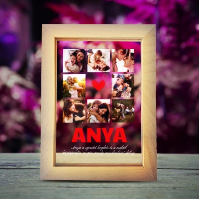 Világító fényképkeret – Anya