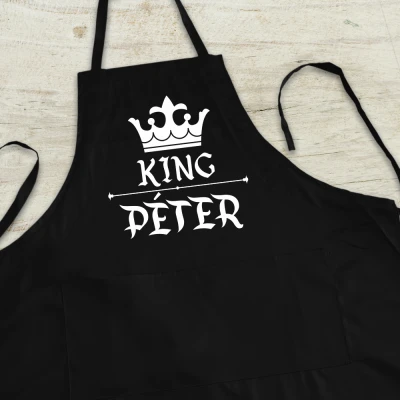 Személyre szabott konyhai kötény  - King