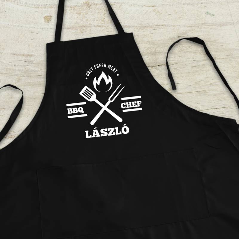 Személyre szabott konyhai kötény - Bbq Chef