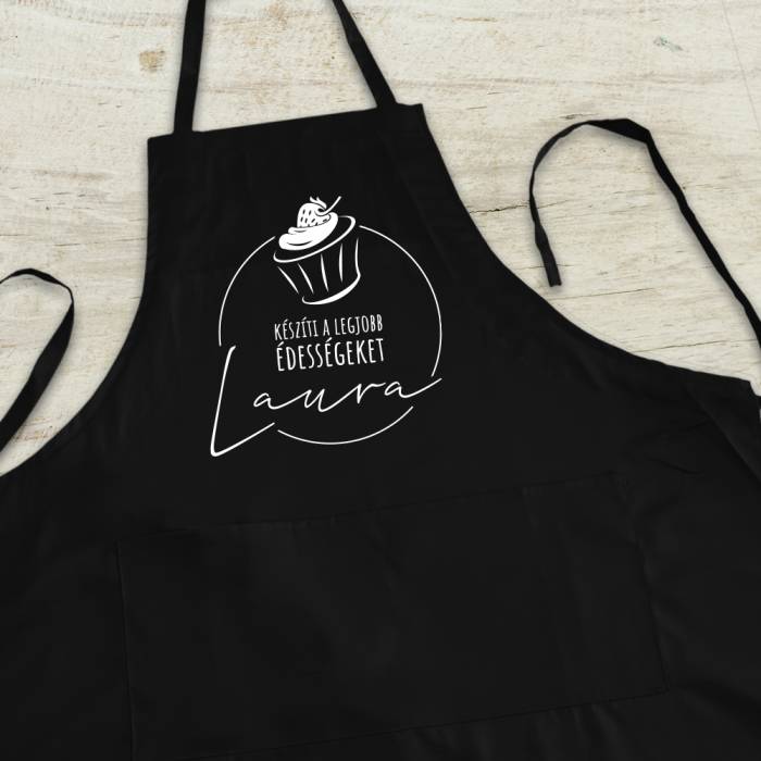 Személyre szabott konyhai kötény - Cupcake