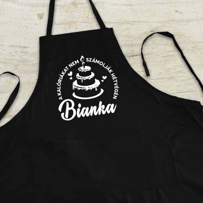 Személyre szabott konyhai kötény - A hétvégén nem számítanak a kalóriák