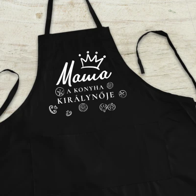 Személyre szabott konyhai kötény - A konyha királynője