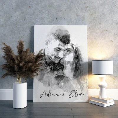 Egyedi vászonkép sketch stílusban