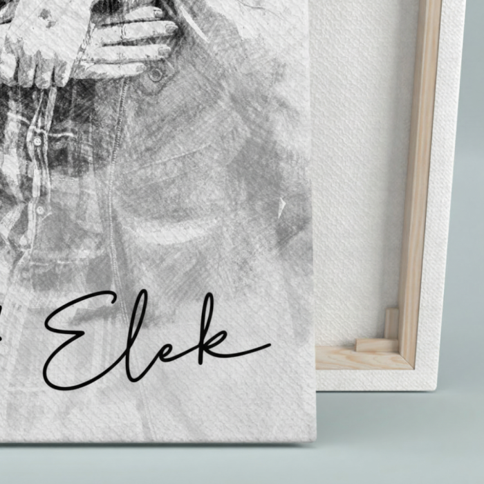 Egyedi vászonkép sketch stílusban