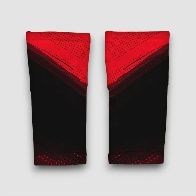 Személyre szabott piros-fekete futballkarvédők