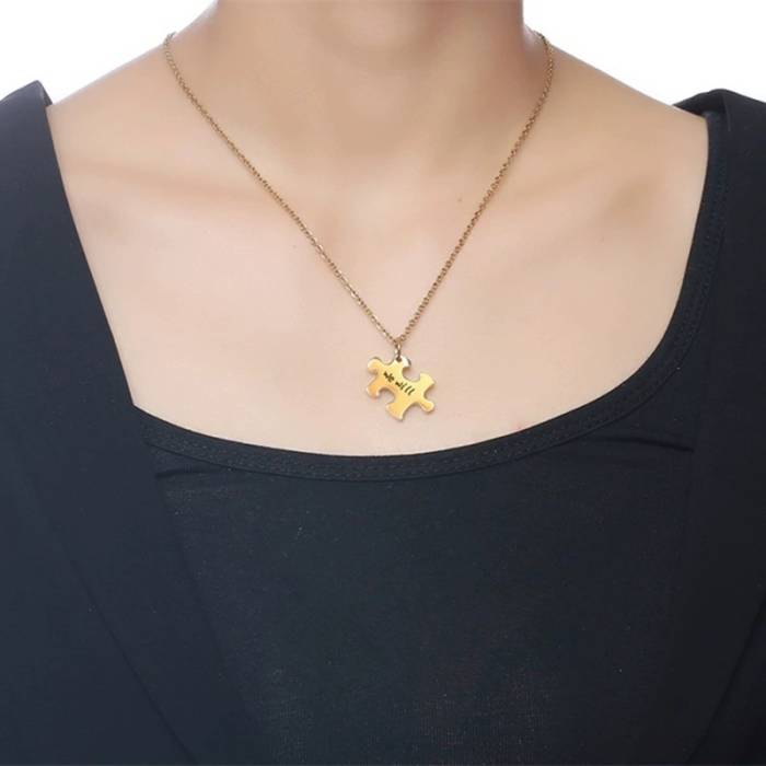 Személyre szabott puzzle nyaklánc