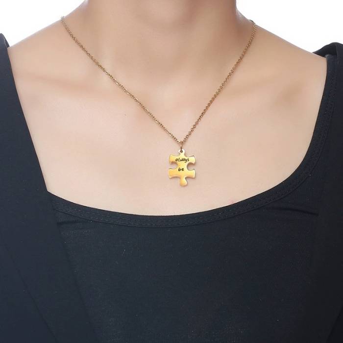 Személyre szabott puzzle nyaklánc