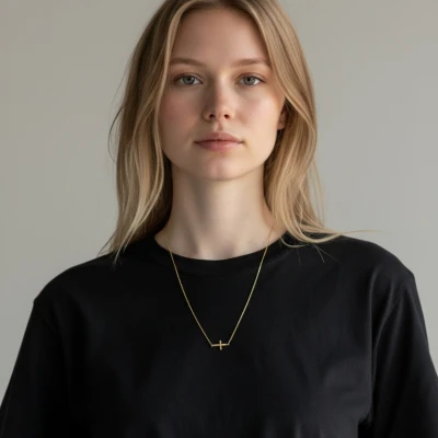 Minimalista kereszt nyaklánc