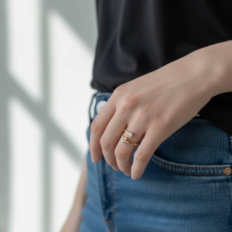 Személyre szabott gyűrű kezdőbetűvel