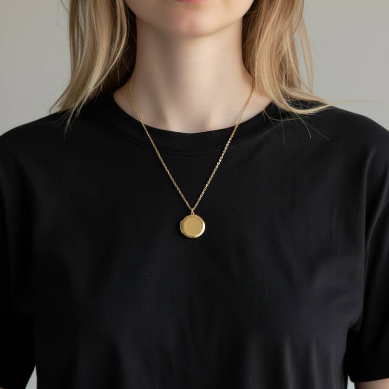 Medálos nyaklánc fényképpel