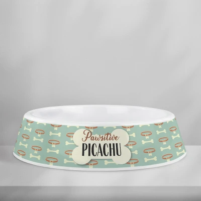 Személyre szabott műanyag kutyatál - Mancsos pozitivitás