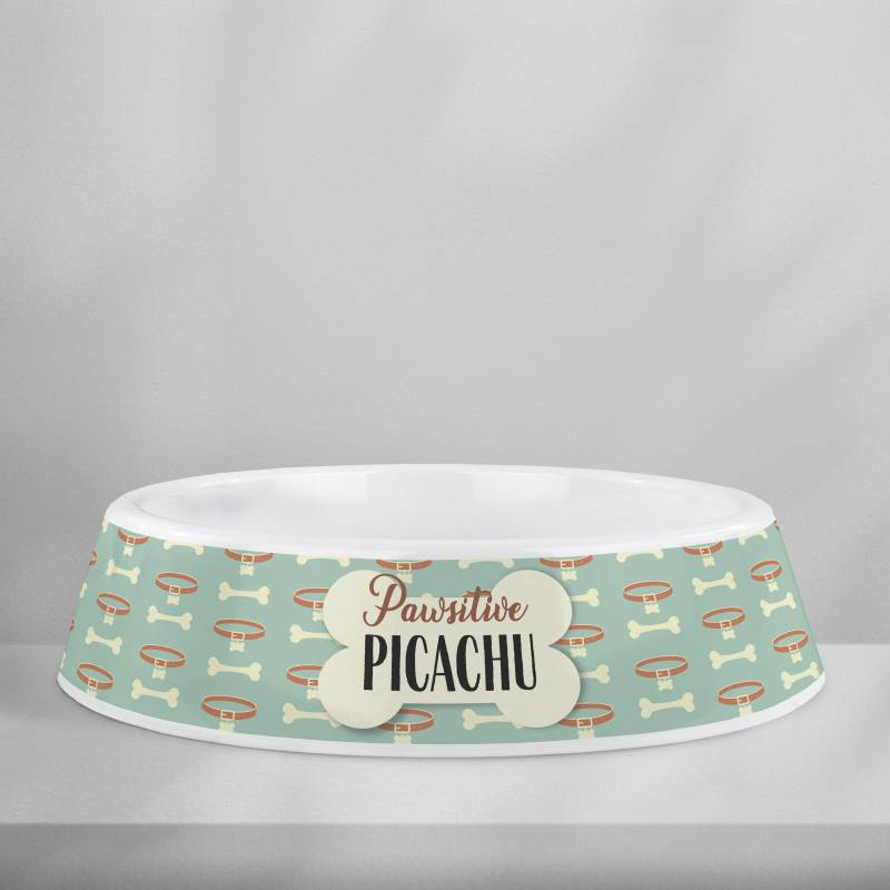 Személyre szabott műanyag kutyatál - Mancsos pozitivitás