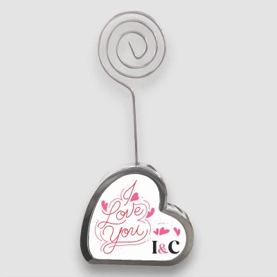 Szív alakú fotótartó - I love you