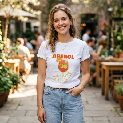 Egyedi női póló – Aperol Spritz