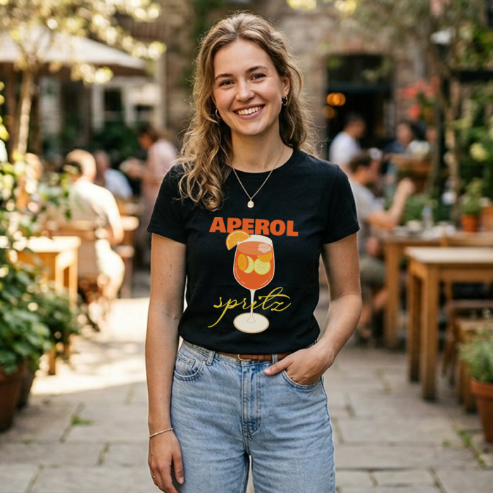 Egyedi női póló – Aperol Spritz