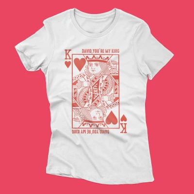 Egyedi női póló – King of Hearts