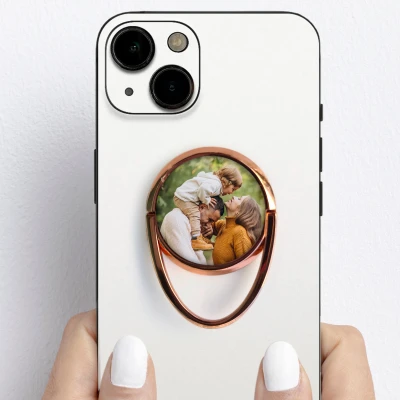 Személyre szabott gyűrűs telefontartó – Saját képpel