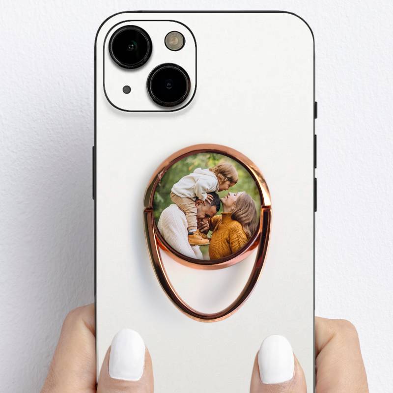 Személyre szabott gyűrűs telefontartó – Saját képpel