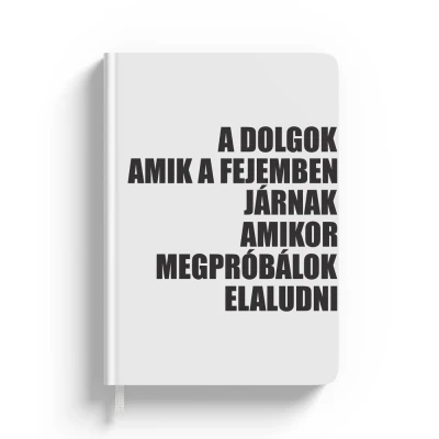 Személyre szabott jegyzetfüzet üzenettel