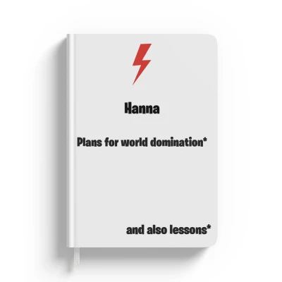 Személyre szabott jegyzetfüzet vicces üzenettel