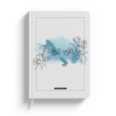 Személyre szabott napló kezdőbetűkkel és dátummal