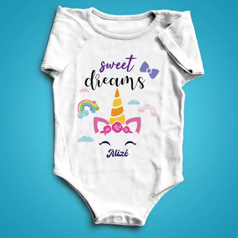 Személyre szabott baba bodyk - Sweet dreams