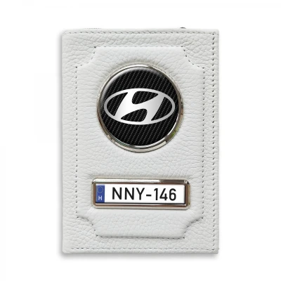 Irattartó pénztárca természetes bőrből Hyundai