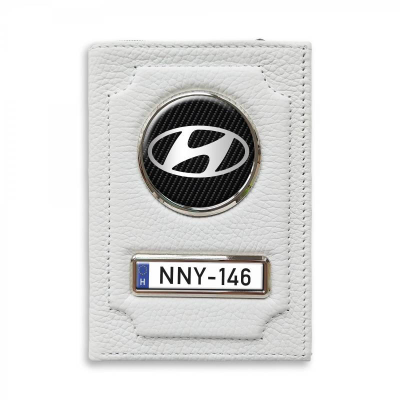 Irattartó pénztárca természetes bőrből Hyundai