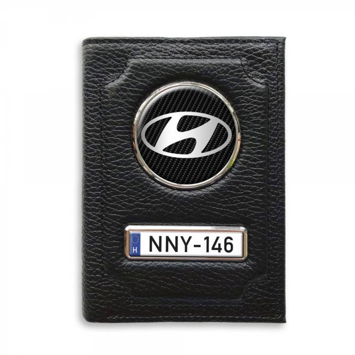Irattartó pénztárca természetes bőrből Hyundai
