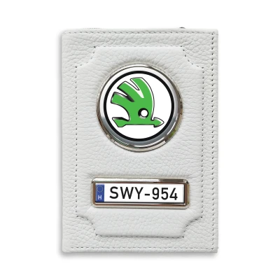 Irattartó pénztárca természetes bőrből Skoda