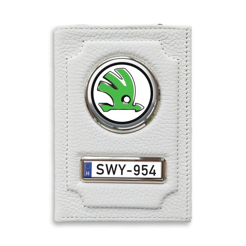 Irattartó pénztárca természetes bőrből Skoda