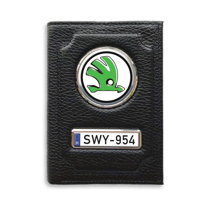 Irattartó pénztárca természetes bőrből Skoda